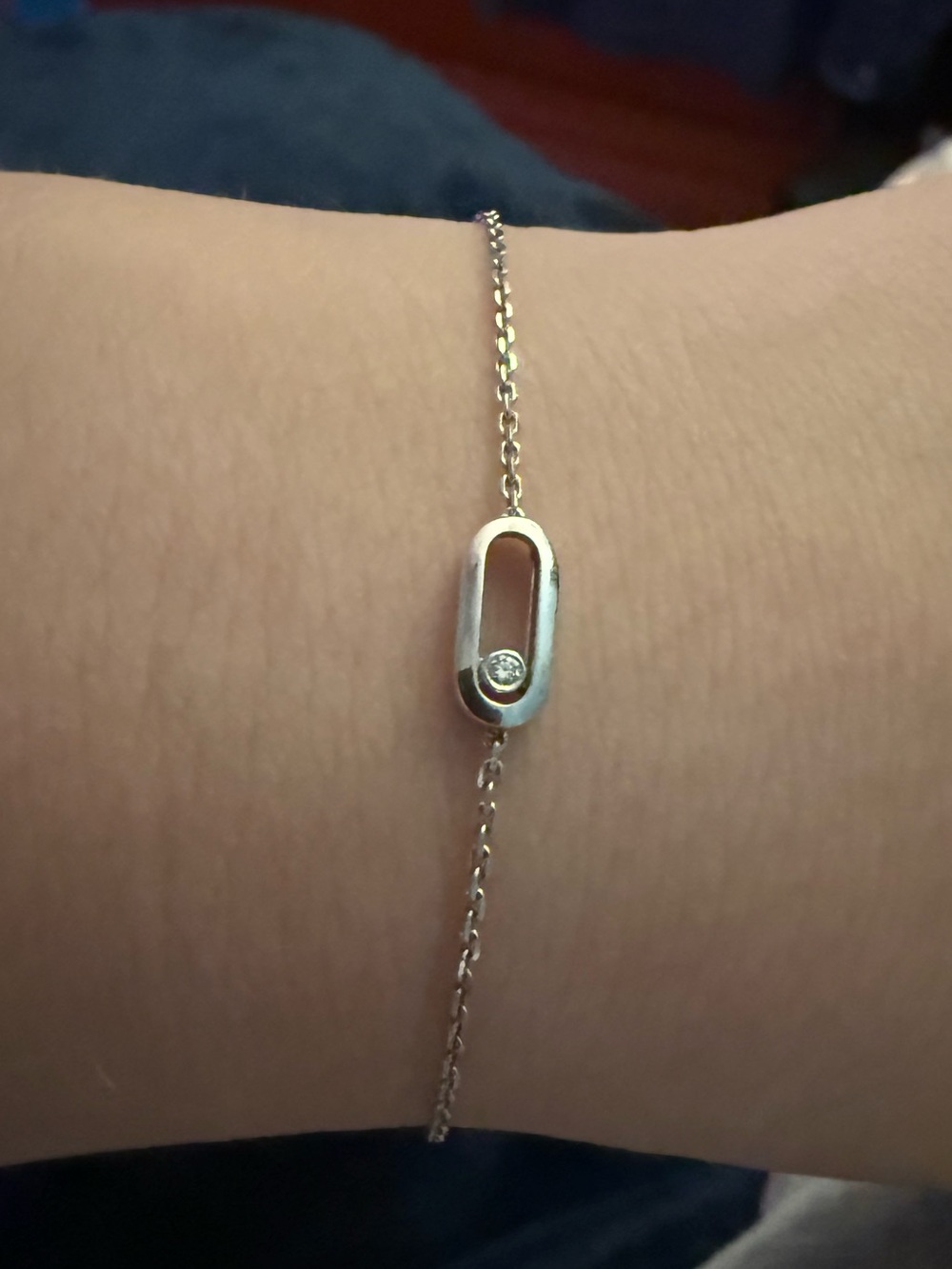White Gold Moving Diamond Bracelet